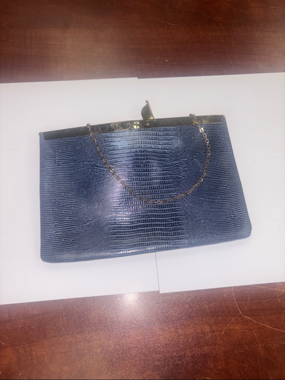 Etra vintage Navy Chain Clutch